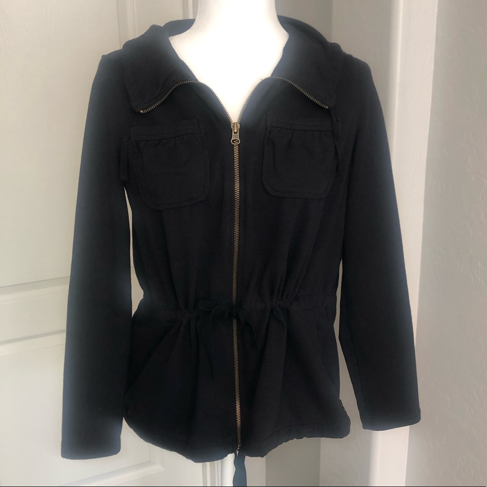 Liz Claiborne Navy Blue Zip Front Jacket Small